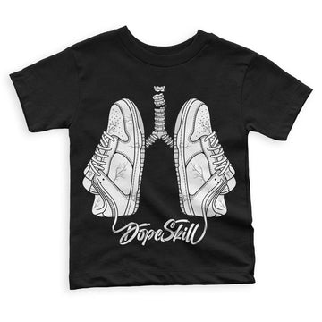 Dunk Low ‘Pure Platinum’ DopeSkill Toddler Kids T-shirt Breathe Graphic Streetwear - Black