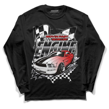 Jordan 2 Retro "Black Cement" DopeSkill Long Sleeve T-Shirt ENGINE Tshirt Graphic Streetwear - Black