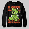 Neon Green Sneakers DopeSkill Sweatshirt Love Sick Graphic Streetwear - Black