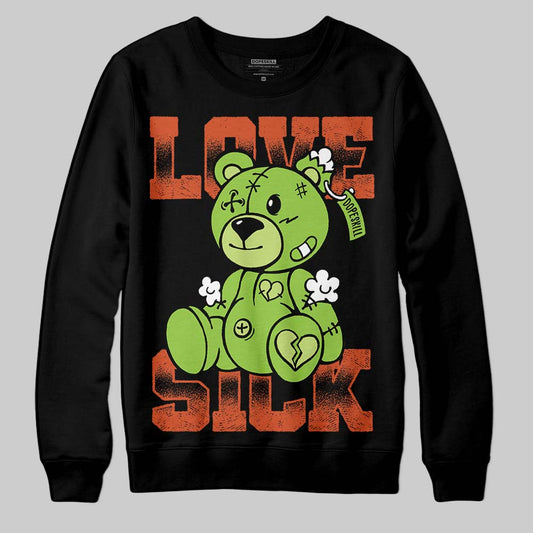 Neon Green Sneakers DopeSkill Sweatshirt Love Sick Graphic Streetwear - Black