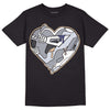 Jordan 4 Retro Frozen Moments DopeSkill T-Shirt Heart Jordan 4 Graphic Streetwear - Black 