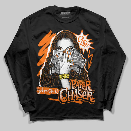 Orange, Black & White Sneakers DopeSkill Long Sleeve T-Shirt NPC Graphic Streetwear  - Black
