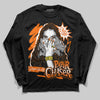 Orange, Black & White Sneakers DopeSkill Long Sleeve T-Shirt NPC Graphic Streetwear  - Black