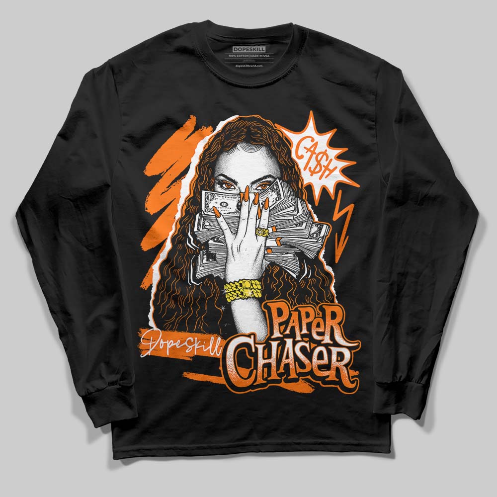 Orange, Black & White Sneakers DopeSkill Long Sleeve T-Shirt NPC Graphic Streetwear  - Black