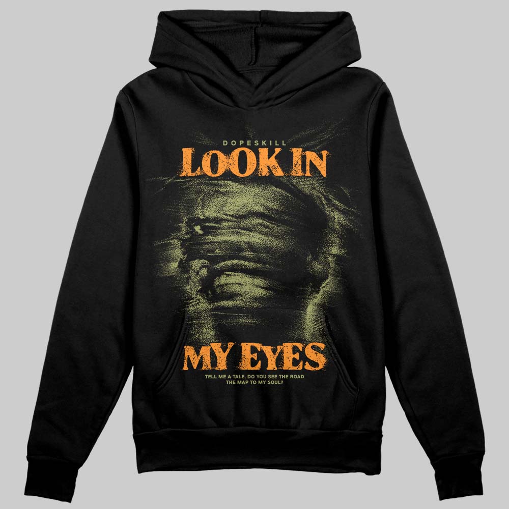 Olive Sneakers DopeSkill Hoodie Sweatshirt Look In My Eyes Graphic Streetwear - Black