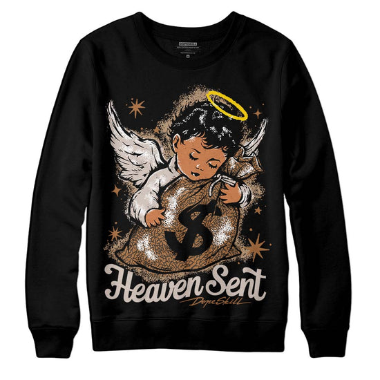 Jordan 3 Retro Palomino DopeSkill Sweatshirt Heaven Sent Graphic Streetwear - Black