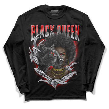 Jordan 2 Retro "Black Cement" DopeSkill Long Sleeve T-Shirt New Black Queen Graphic Streetwear - Black