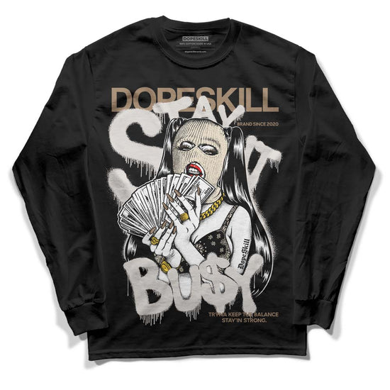 Jordan 5 SE “Sail” DopeSkill Long Sleeve T-Shirt Stay It Busy Graphic Streetwear - Black