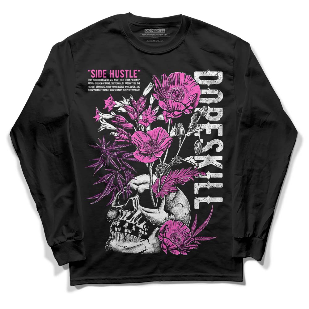 Jordan 4 GS “Hyper Violet” DopeSkill Long Sleeve T-Shirt Side Hustle Graphic Streetwear - Black