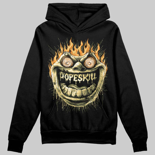 Olive Sneakers DopeSkill Hoodie Sweatshirt Hellfire Graphic Streetwear - black