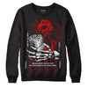 Jordan 4 Retro Red Cement DopeSkill Sweatshirt Show Me The Money Graphic Streetwear - Black