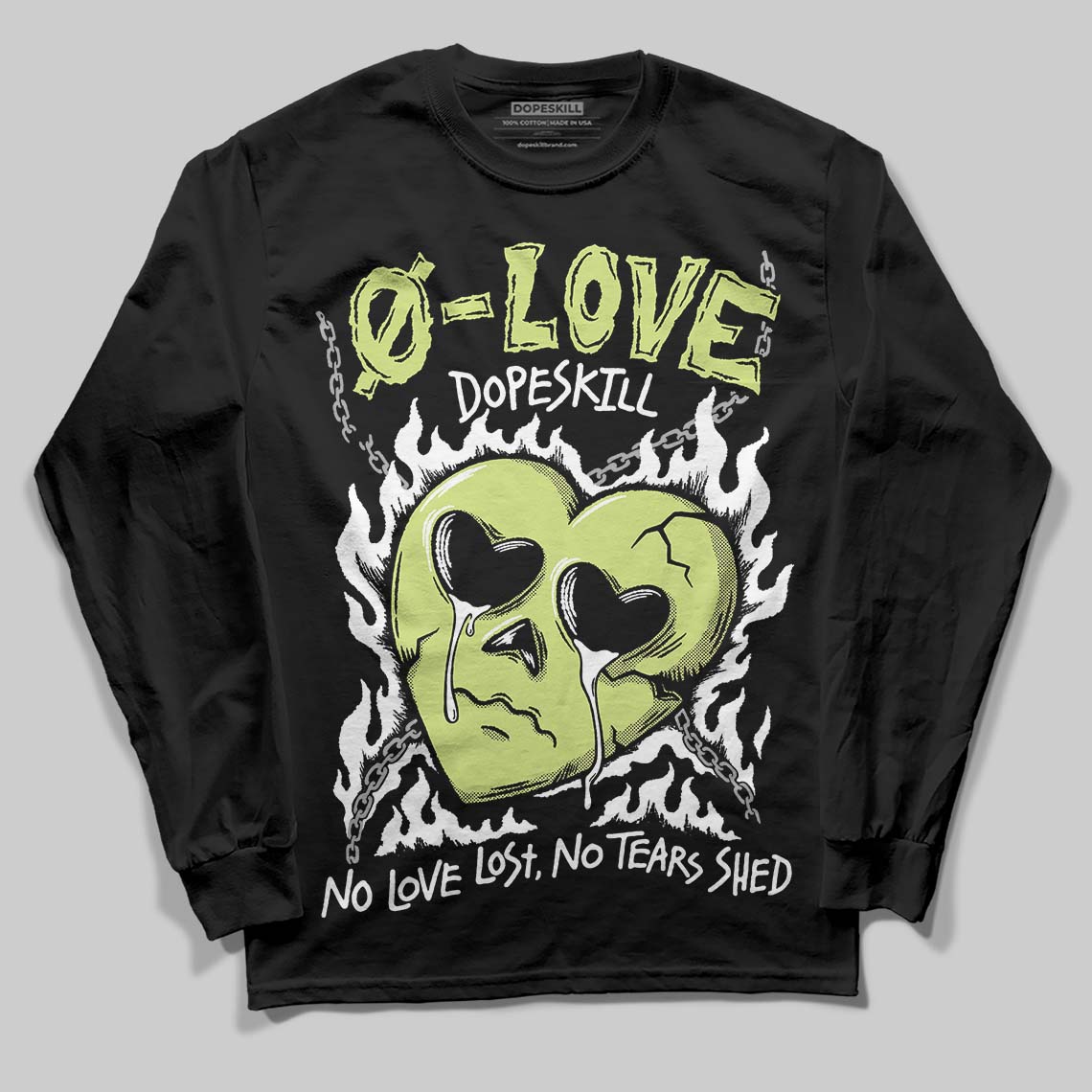 Jordan 11 “Inner Beast” DopeSkill Long Sleeve T-Shirt Crying Heart Graphic Streetwear - Black
