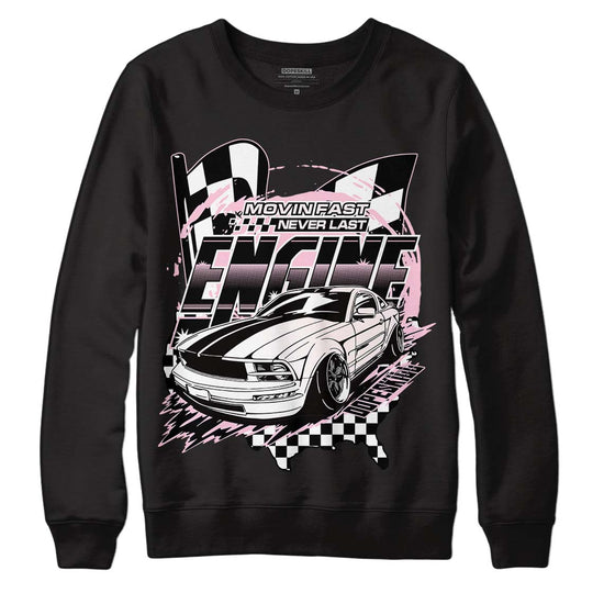 Dunk Low LX Pink Foam DopeSkill Sweatshirt ENGINE Tshirt Graphic Streetwear - Black