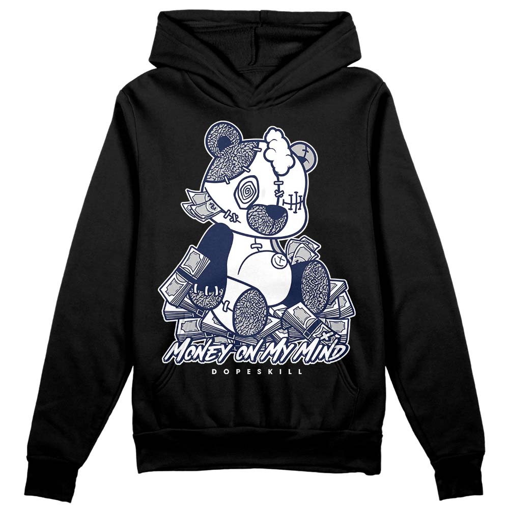 Jordan Spiz’ike Low “White/Obsidian” DopeSkill Hoodie Sweatshirt MOMM Bear Graphic Streetwear - Black