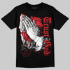 Jordan 4 Retro Red Cement DopeSkill T-Shirt Trust God Graphic Streetwear - Black