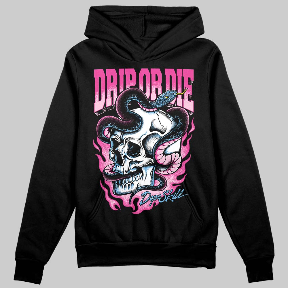 Pink Sneakers DopeSkill Hoodie Drip or Die Graphic Streetwear - Black