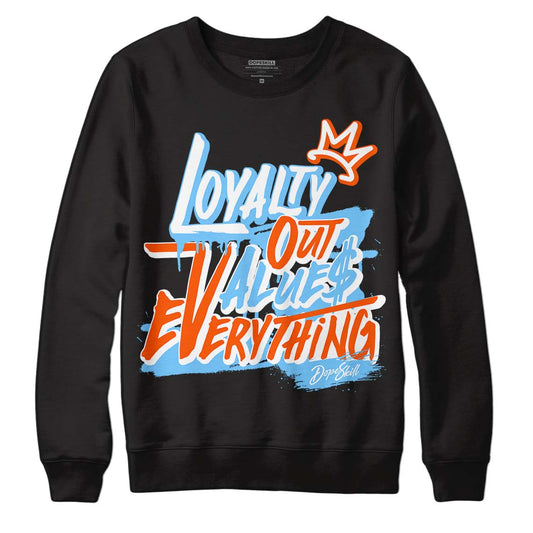 Dunk Low Futura University Blue DopeSkill Sweatshirt LOVE Graphic Streetwear - Black