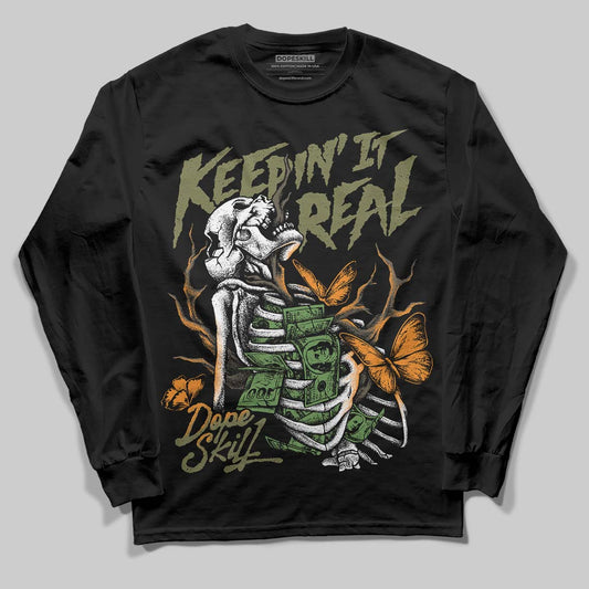 Olive Sneakers DopeSkill Long Sleeve T-Shirt Keepin' It Real Graphic Streetwear - black