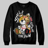 Jordan 12 Retro 'Taxi' 2025 DopeSkill Sweatshirt Smile Through The Pain Graphic Streetwear - Black
