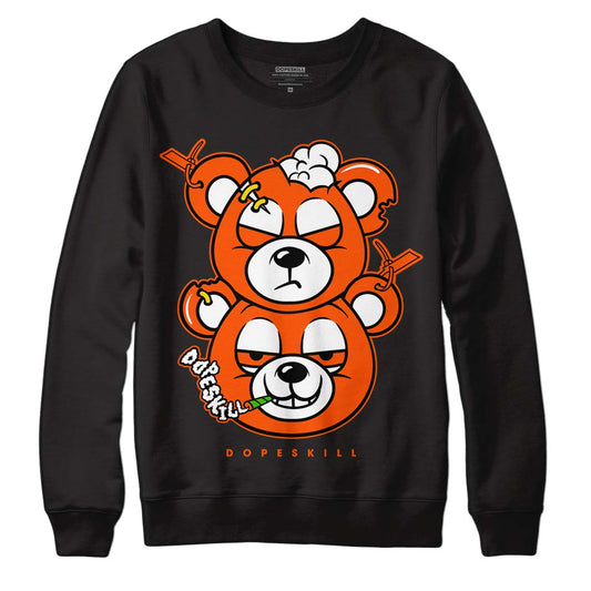 MSCHF Super Normal 2 Orange Milk DopeSkill Sweatshirt New Double Bear Graphic Streetwear - Black