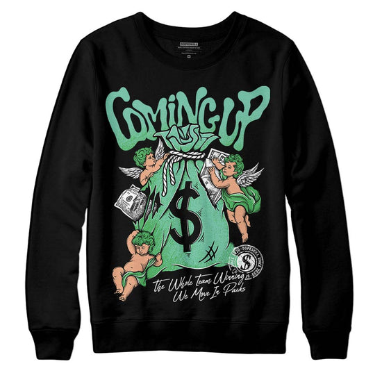 Jordan 1 High OG Green Glow DopeSkill Sweatshirt Money Bag Coming Up Graphic Streetwear - Black