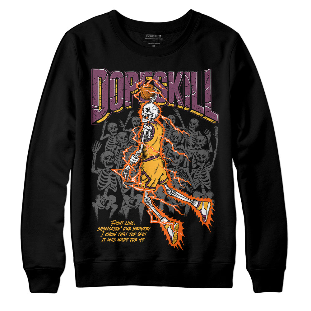 Jordan 1 Retro High OG Brotherhood DopeSkill Sweatshirt Thunder Dunk Graphic Streetwear  - Black 