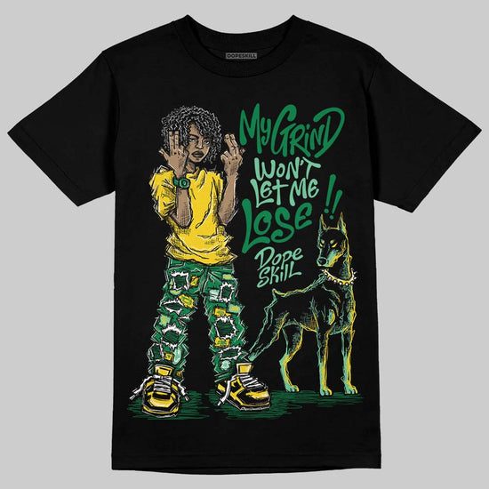 Green Sneakers DopeSkill T-Shirt My Grind Won't Let Me Lose Graphic Streetwear - Black