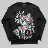 Jordan 5 Retro OG Black Metallic Reimagined DopeSkill Long Sleeve T-Shirt Smile Through The Pain Graphic Streetwear - Black