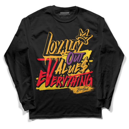 Jordan 1 Mid GS 'Six Championships DopeSkill Long Sleeve T-Shirt LOVE Graphic Streetwear - Black