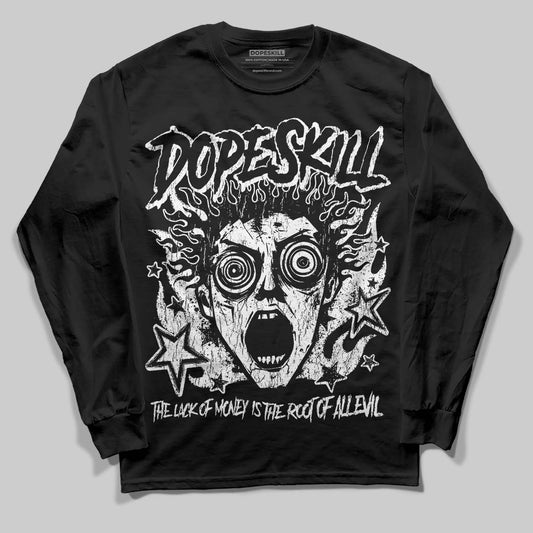 Black and White Sneakers DopeSkill Long Sleeve T-Shirt Root of Evil Graphic Streetwear - Black