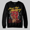 Jordan 14 Retro Ferrari (2025) DopeSkill Sweatshirt Never Stop Hustling Graphic Streetwear - Black