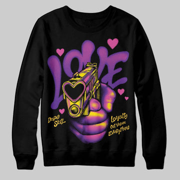 PURPLE Sneakers DopeSkill Sweatshirt Love Shot Graphic Streetwear - White