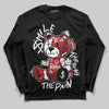 Jordan 1 High OG “Ruby” DopeSkill Long Sleeve T-Shirt Smile Through The Pain Graphic Streetwear - Black