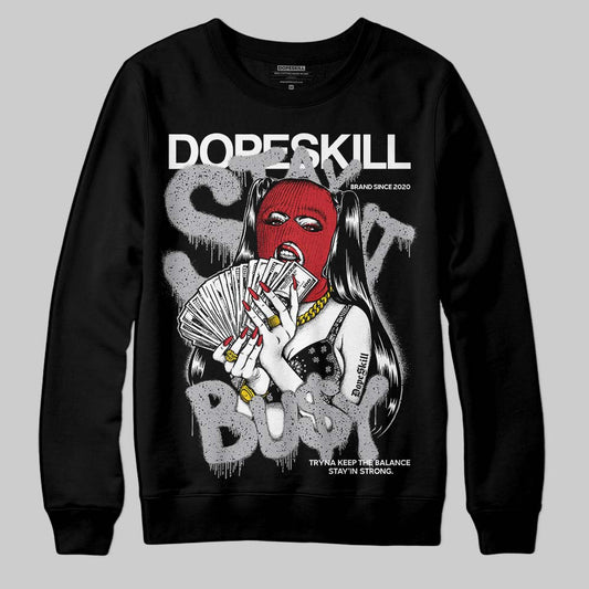 Jordan 4 OG “White Cement” DopeSkill Sweatshirt Stay It Busy Graphic Streetwear - Black