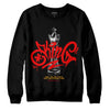 Red Sneakers DopeSkill Sweatshirt King Chess Graphic Streetwear - Black