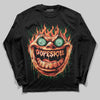 Black and White Sneakers DopeSkill Long Sleeve T-Shirt Hellfire Graphic Streetwear - black