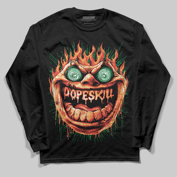Black and White Sneakers DopeSkill Long Sleeve T-Shirt Hellfire Graphic Streetwear - black