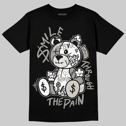Jordan 3 Retro Pure Money DopeSkill T-Shirt Smile Through The Pain Graphic Streetwear - Black