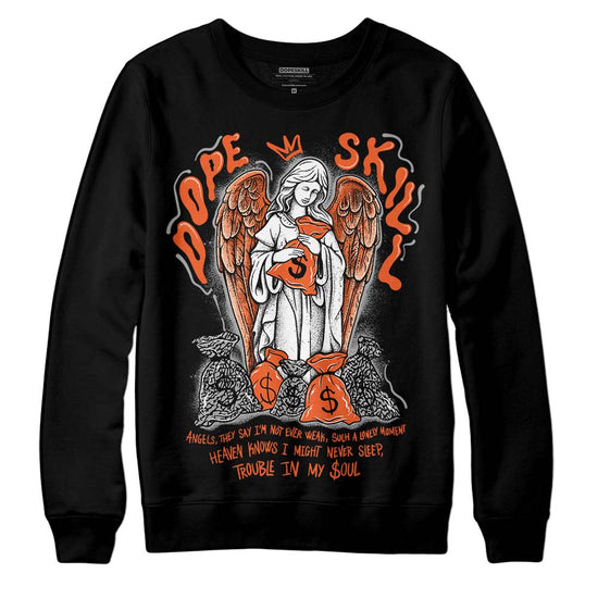 Jordan 3 Georgia Peach DopeSkill Sweatshirt Angels Graphic Streetwear - Black