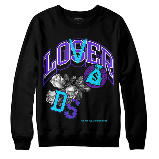 Jordan 6 "Aqua" DopeSkill Sweatshirt Loser Lover Graphic Streetwear - Black