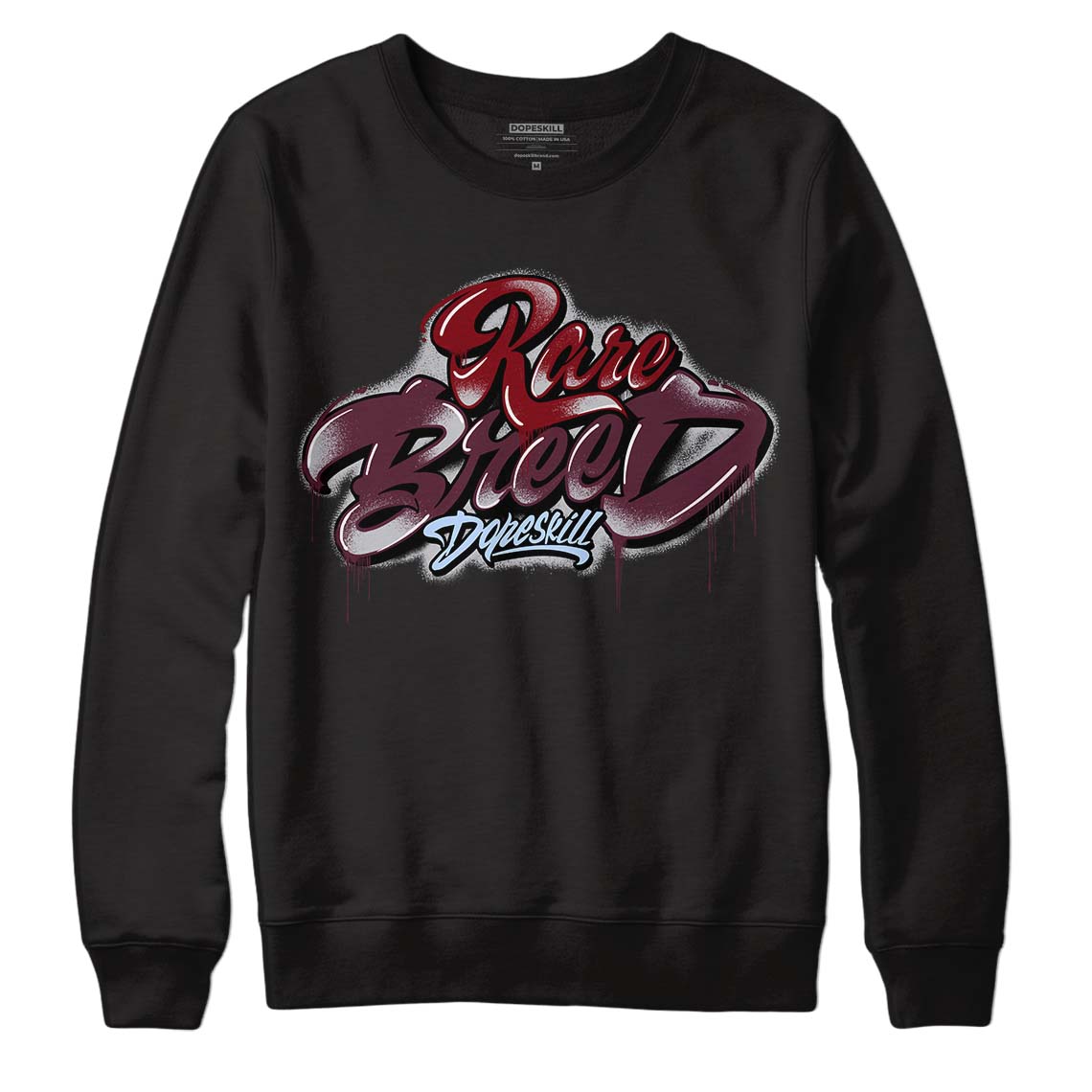 Jordan 5 Retro Burgundy (2023) DopeSkill Sweatshirt Rare Breed Type Graphic Streetwear - Black