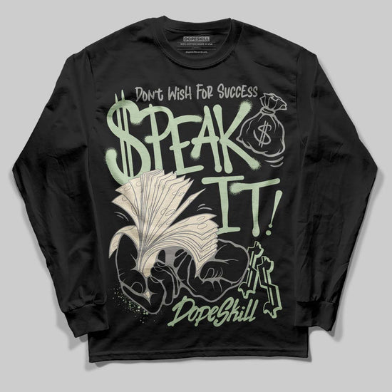 Jordan 4 WMNS “Seafoam” (2025) DopeSkill Long Sleeve T-Shirt Speak It Graphic Streetwear - Black