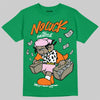 Green Sneakers DopeSkill T-Shirt No Luck, All Hustle Graphic Streetwear - Irish Green