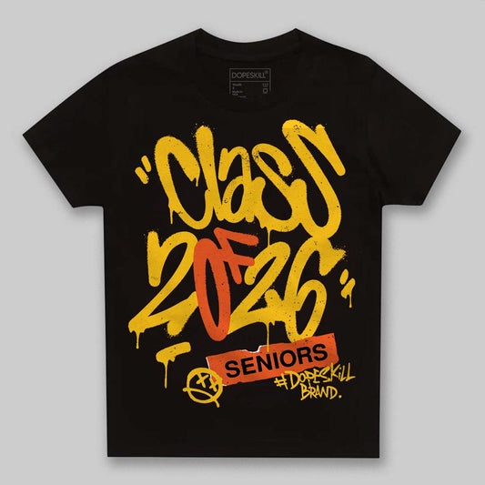 Yellow Sneakers DopeSkill Toddler Kids T-shirt Class of 2026 Graphic Streetwear - black
