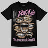 Jordan 4 WMNS “Orchid” DopeSkill T-Shirt The Mouth With No Droughts Graphic Streetwear - Black