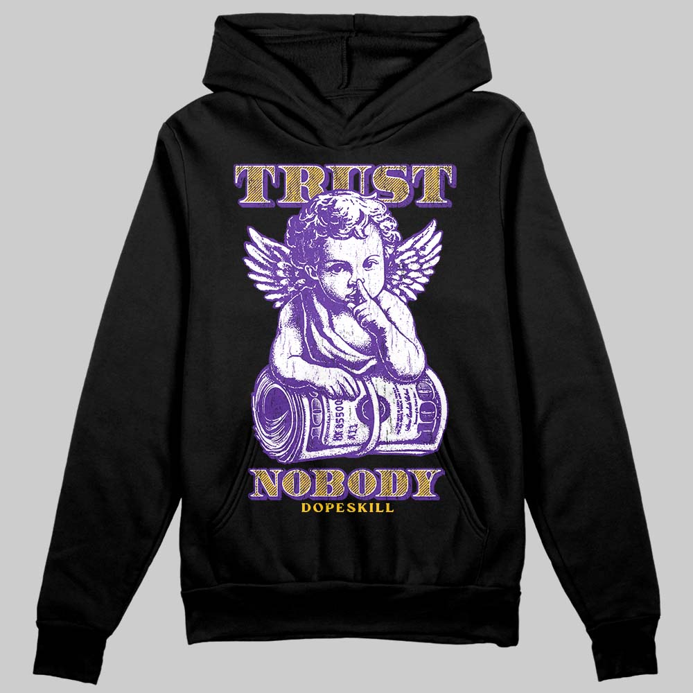 PURPLE Sneakers DopeSkill Hoodie Trust Nobody Graphic Streetwear - Black