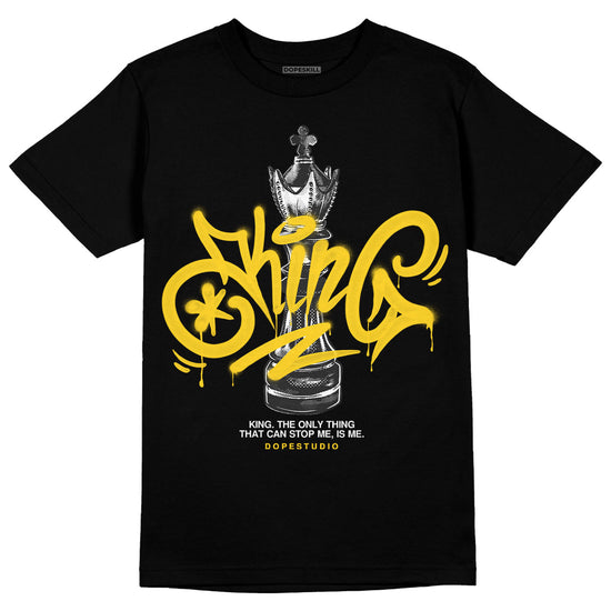 Jordan 4 Lightning DopeSkill T-Shirt King Chess Graphic Streetwear - Black