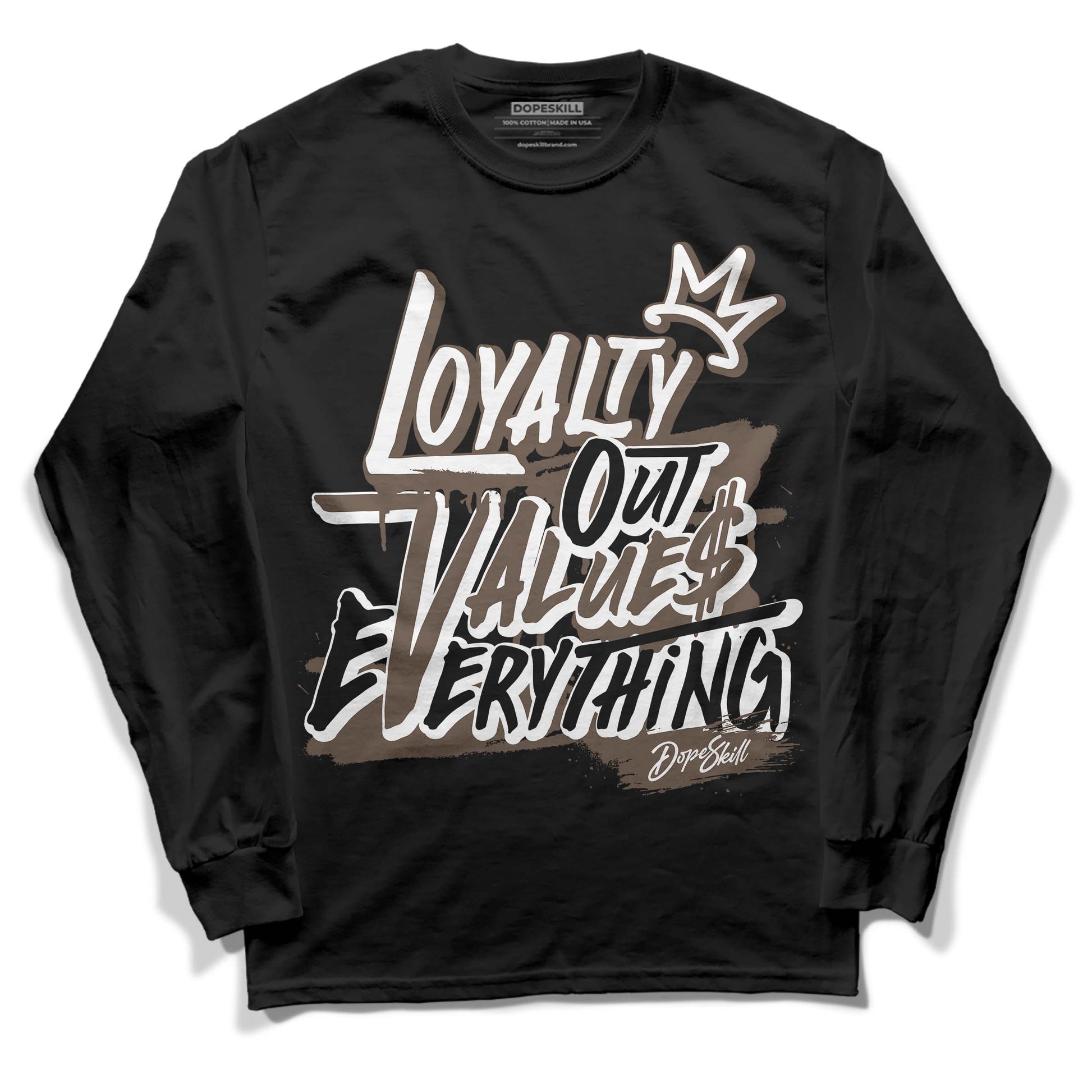 Jordan 1 Retro High OG Palomino DopeSkill Long Sleeve T-Shirt LOVE Graphic Streetwear - Black