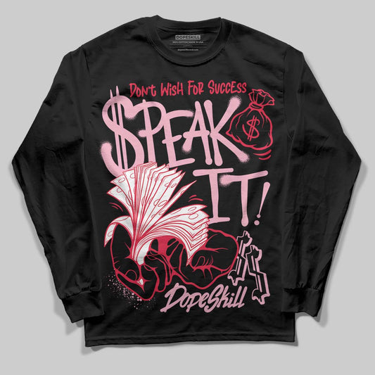 Dunk Low Valentine's Day (2026) DopeSkill Long Sleeve T-Shirt Speak It Graphic Streetwear - black