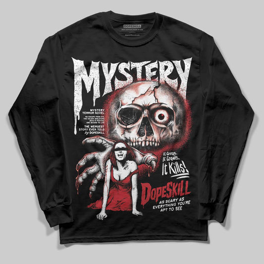 Jordan 5 Retro Fire Red Black Tongue (2025) DopeSkill Long Sleeve T-Shirt Mystery Ghostly Grasp Graphic Streetwear - Black